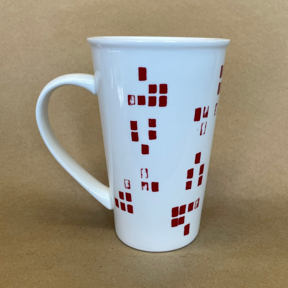 Starbucks Tall White with Red Christmas Trees Mug-2014